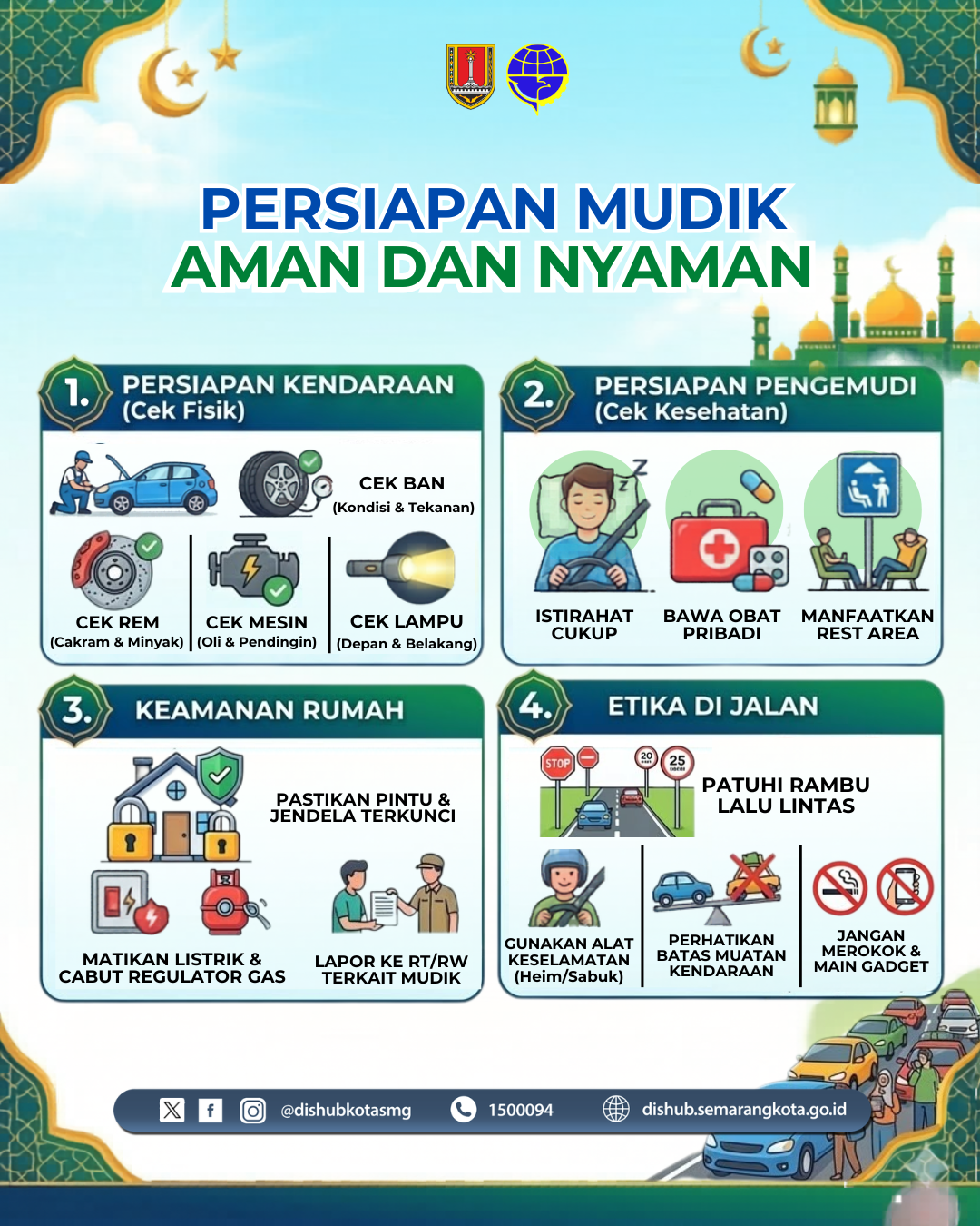 🚗 Panduan Lengkap Persiapan Mudik Lebaran 2026: Dishub Semarang Tekankan Empat Pilar Keselamatan